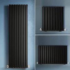 Vertical Horizontal Designer Radiator Black Flat Panel Central Heating Rads