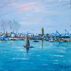 Normandie. Le port du Havre. Marine / panneau signée Pascal DENIS dit "ROY".