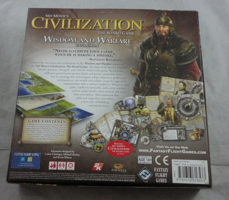 Sid Meier's Civilization Brettspiel: Weisheit & Kriegsführung Erweiterung FFGCI03 - Bild 2 von 3