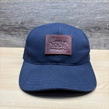 Love Your Melon Hat Cap Strap Back Blue Leather Patch USA Made