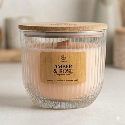 TreeWick Duftkerze - Amber &Rose 370g