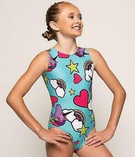 Dance Gymnastics Leotard Motionwear Teal Large Child Gymnastics Acro Lycra Jazz