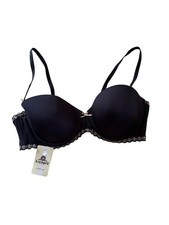 Btemptd Bra Womens 34C Push Up Black Strapless Adjustable