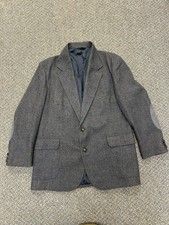 Pendleton Wool Blazer Sport Coat Elbow Patch Herringbone Jacket Size 46 USA