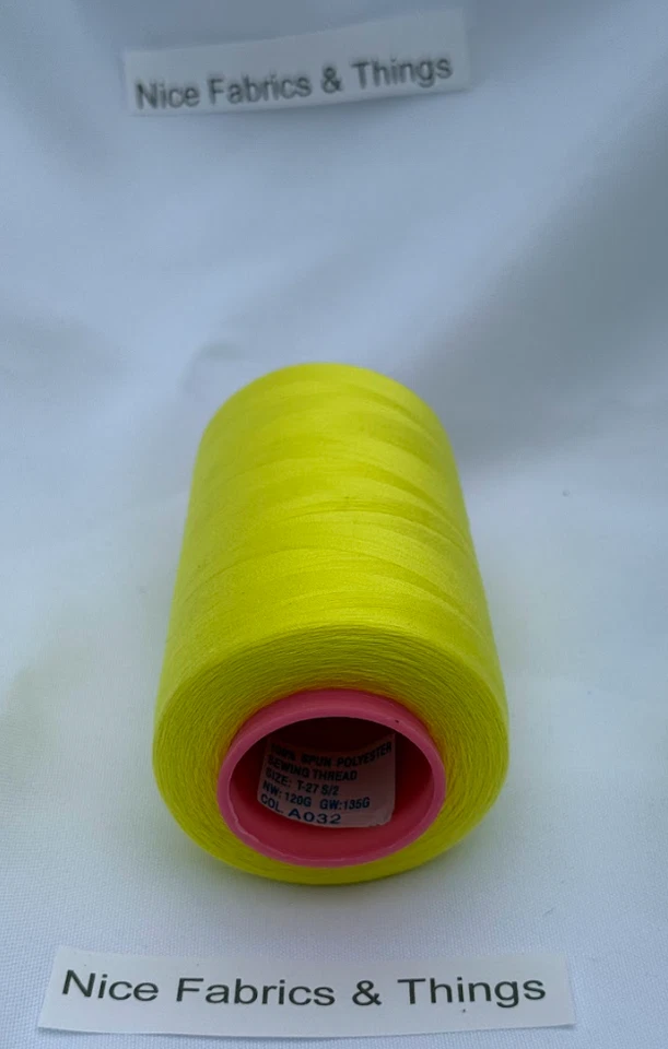 50 Spools - Yellow A032 Multi Purpose Sewing Thread - Image 2 of 2