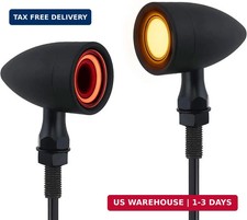 Motorcycle Turn Signals Led Tail Lights 2 Pack Retro 40 Leds Amber Red Brake Li