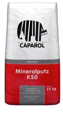 42x 25 kg CAPAROL K50  Kratzputz 5 mm Putz Mineralputz OBERPUTZ Strukturputz