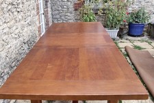 Outstanding Rustic Oak French Plank Top Bergerac Refectory Farmhouse Table