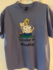 Id Rather be Reading, Large Womens T-Shirt. C...