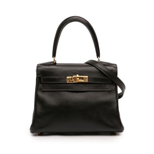 Hermès Mini Gulliver Kelly Retourne 20 Pre-Loved Satchel Black