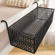 1 Piece of Iron Bedside Storage Basket, Hanging Storage Basket behind the Dormit