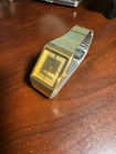 Vintage Seiko Tank Watch Men 25mm Gold Tone 6530-5420 Adjustable. NEW BATTERY