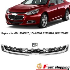 Front Upper Grille Grill For 2014-2016 Chevrolet Malibu W Chrome Molding Front Upper Grille Grill For 2014-2016 Chevrolet Malibu W Chrome Molding