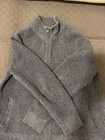 L. L. Bean mens large organic cotton zip sweater blue — photo 3