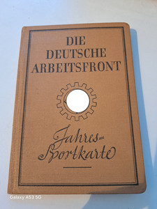 book jahres sportkarte WW2 KRAFT DURCH FREUDE ORGANISATION RARE