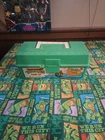 VTG TMNT Teenage Mutant Ninja Turtles fishing kit tackle box 1990 VGC