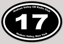 Hudson Valley CB Radio Club OVAL sticker Black
