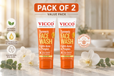 Vicco Kurkuma Gesichtswasser 100g 2er Pack Ayurvedic Oil Control Cleanser