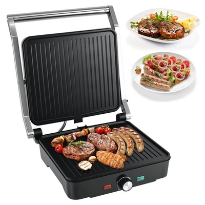 GOTOLL 180° Offen XXL Kontaktgrill Tischgrill Sandwichtoaster Panini Grill 2000W