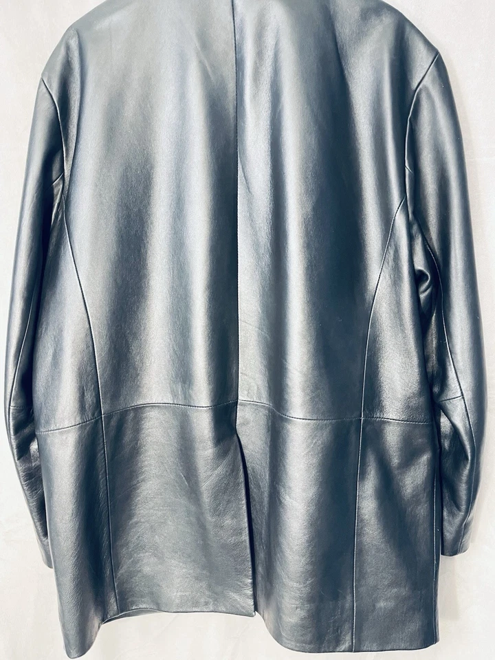 Jones New York City Leather Jacket Blazer Big & Tall Sports Coat Men’s Sz 48 L - Image 2 of 4