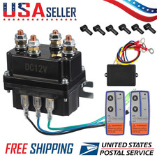 12v 250a Winch Solenoid Relay Contactor Wireless Remote Control For Utv Truck