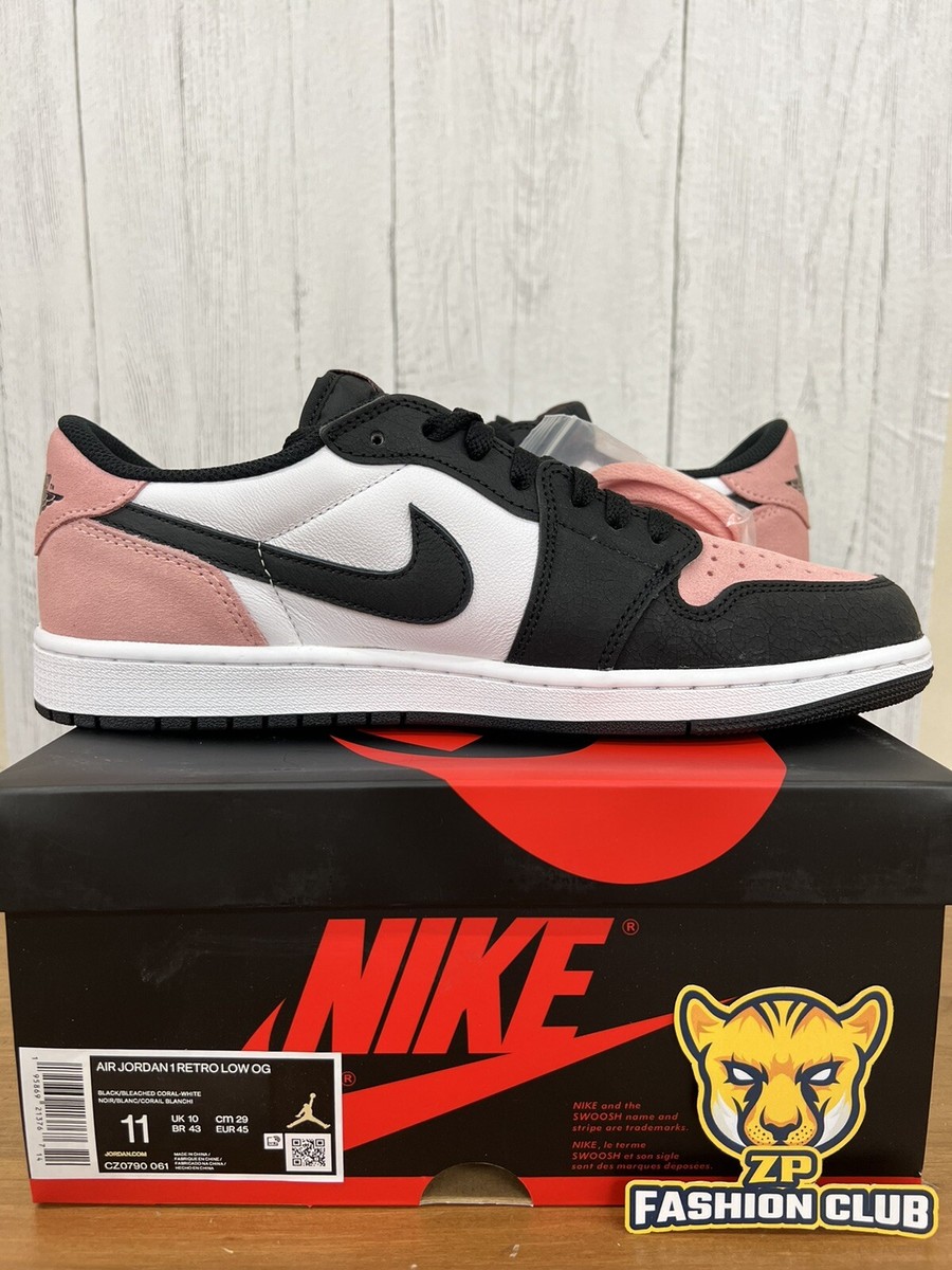 Air Jordan 1 Low OG Bleached Coral MENS CZ0790-061 GS CZ0858
