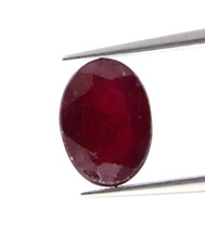 Blutrot Farbe Natürliche Rubin Oval Schliff Lose Zertifiziert Thailand Edelstein