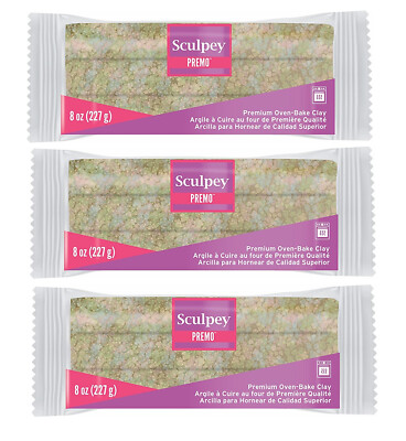 M00043x3 MOREZMORE Premo Sculpey OPAL 8 oz Sculpting Modeling Polymer Clay