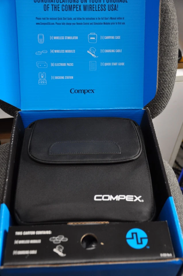 Compex Wireless EE. UU. 2.0 Estimulador Muscular Decenas Unidad Kit TENS + EMS 10 Programas Foto 4 de 4