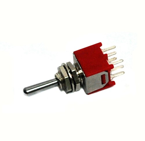 10pc Sub-Miniature Toggle Switch 2MD4T1B1M2QES Mom-Off-Mom 6P DPDT Spring Back - Picture 3 of 8