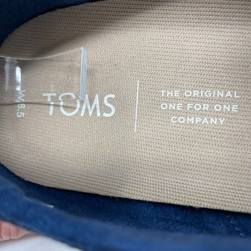 Toms Womens Navy Denim Two Toned Cabrillo Sneakers, Size 6.5 NEW with Tags - Picture 11 of 14