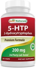 Best Naturals 5-HTP 200 mg 120 Vegetarian Capsules