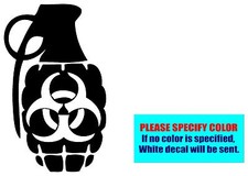 Radioactive Biohazard Grenade Vinyl decal sticker Car Truck Window Laptop 7"
