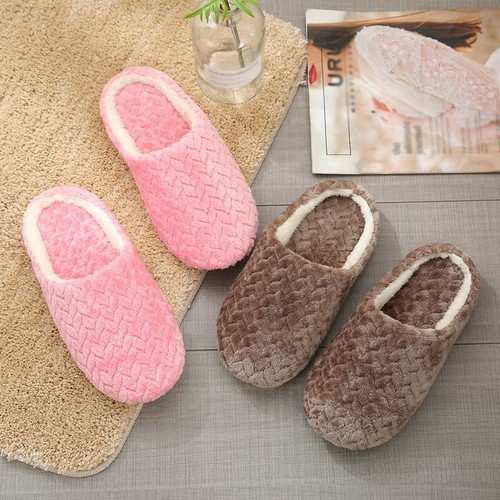 Men Women House Slippers Indoor Warm Comfort Memory Foam Home Shoes - Picture 8 of 17