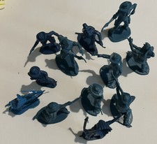 Lot of 12 Vintage Blue Cowboys Indians Marx 2 inch