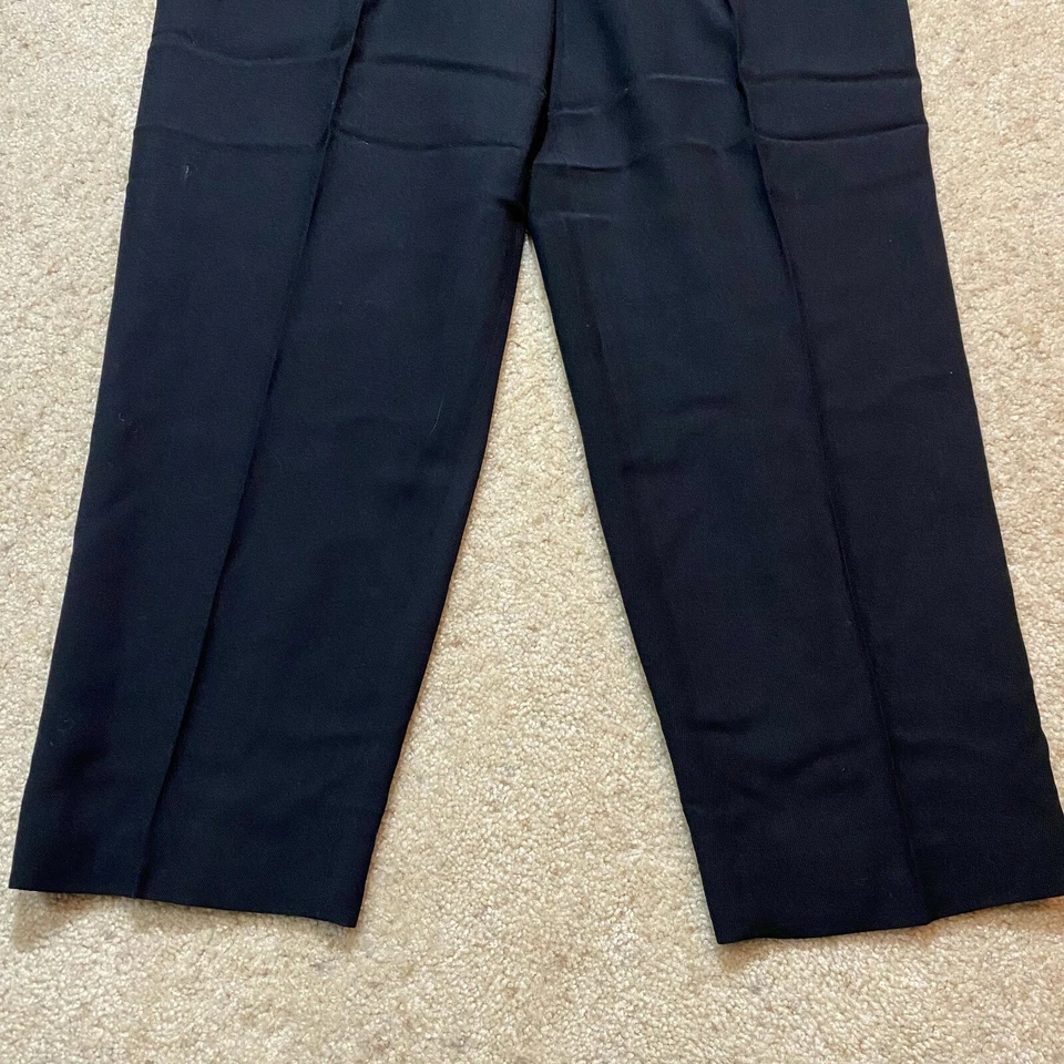 Pantalones de vestir Charter Club para mujer forrados delanteros planos azul marino liso talla 16 Foto 4 de 4