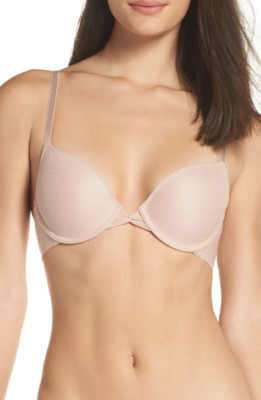 On Gossamer L27240 Women's Beige Bump It Up Underwire Push