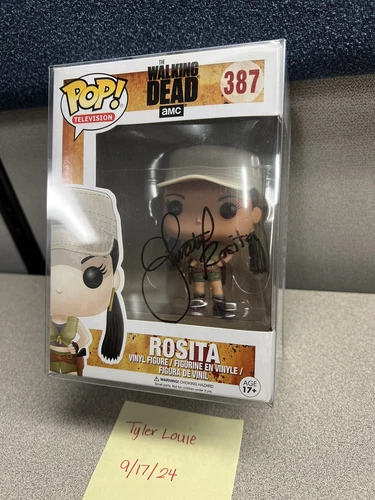 The Walking Dead Signed Rosita Funko Pop Christian Serratos Autograph JSA Auto