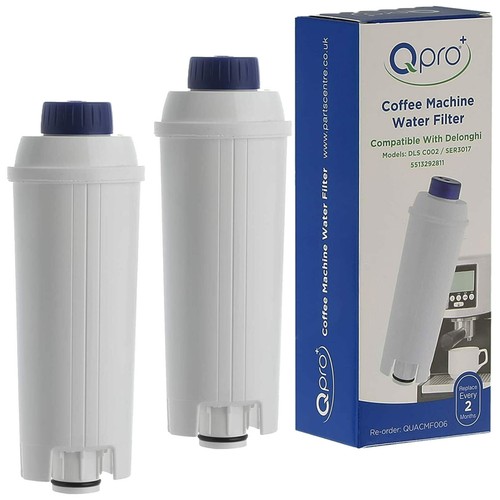 2 x Qpro Coffee Machine Water Filters Delonghi EC800 EC820 EC850 BCO400