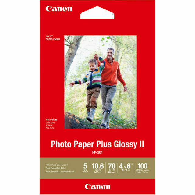 Canon Plus Glossy II PP-301 4x6 Photo Paper 100 Sheets