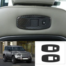 Carbon Fiber Rear Seat USB Connector Frame 2PC For Land Rover Defender 2020-2023