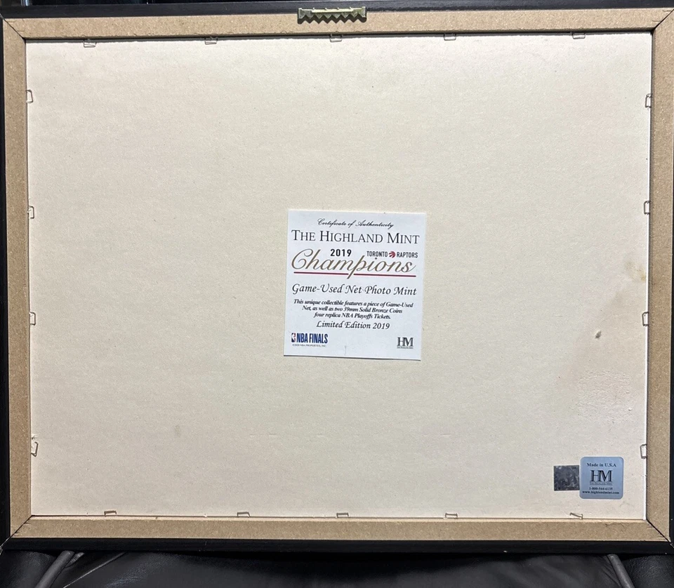 Toronto Raptors Playoffs Championship Finals Game Used Net With Coins & Tickets - Image 2 of 2