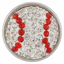 Snap Jewelry Rhinestone Crystal Baseball Sports 18-20mm Charm Fits Ginger Snaps 