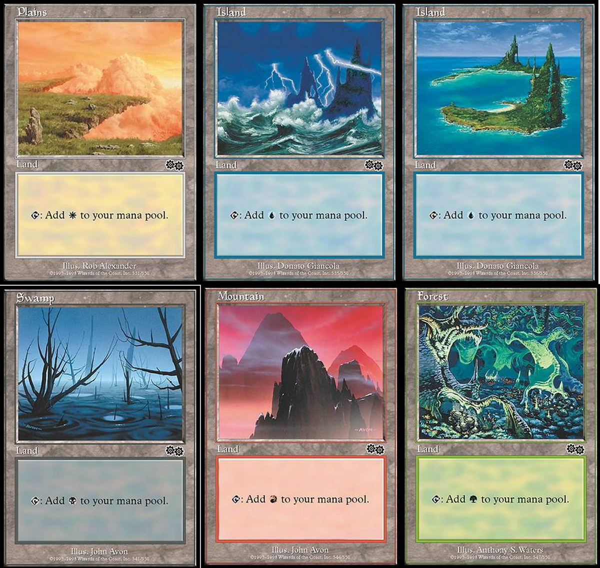 Choose your BASIC LAND ~ Urza's Saga [ Excellent ] [ Magic MTG