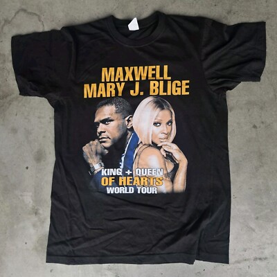 Maxwell Mary J. Blige 2016 Rap Concert Tour Band T-Shirt Size L Large