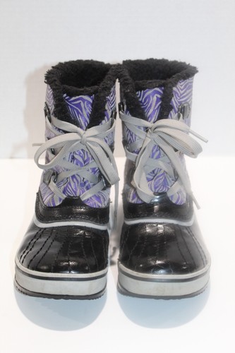 Sorel Tivoli Snow Youth Girls NY1822 010 Boots Winter Shoes Purple Black Size 5 - Picture 3 of 8