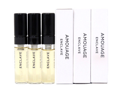AMOUAGE ENCLAVE EDP 2.0ml .06fl oz x 3 COLOGNE PERFUME SPRAY SAMPLE VIALS