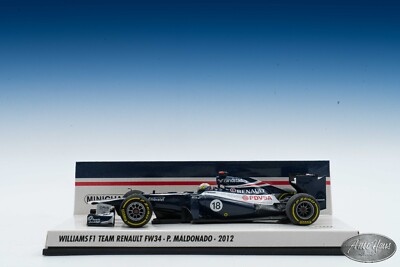 ミニチャンプス　1/43　ウィリアムズFW34　パストール・マルドナド　2012 1/43 MINICHAMPS 2012 WILLIAMS F1 Team Renault FW34 PASTOR