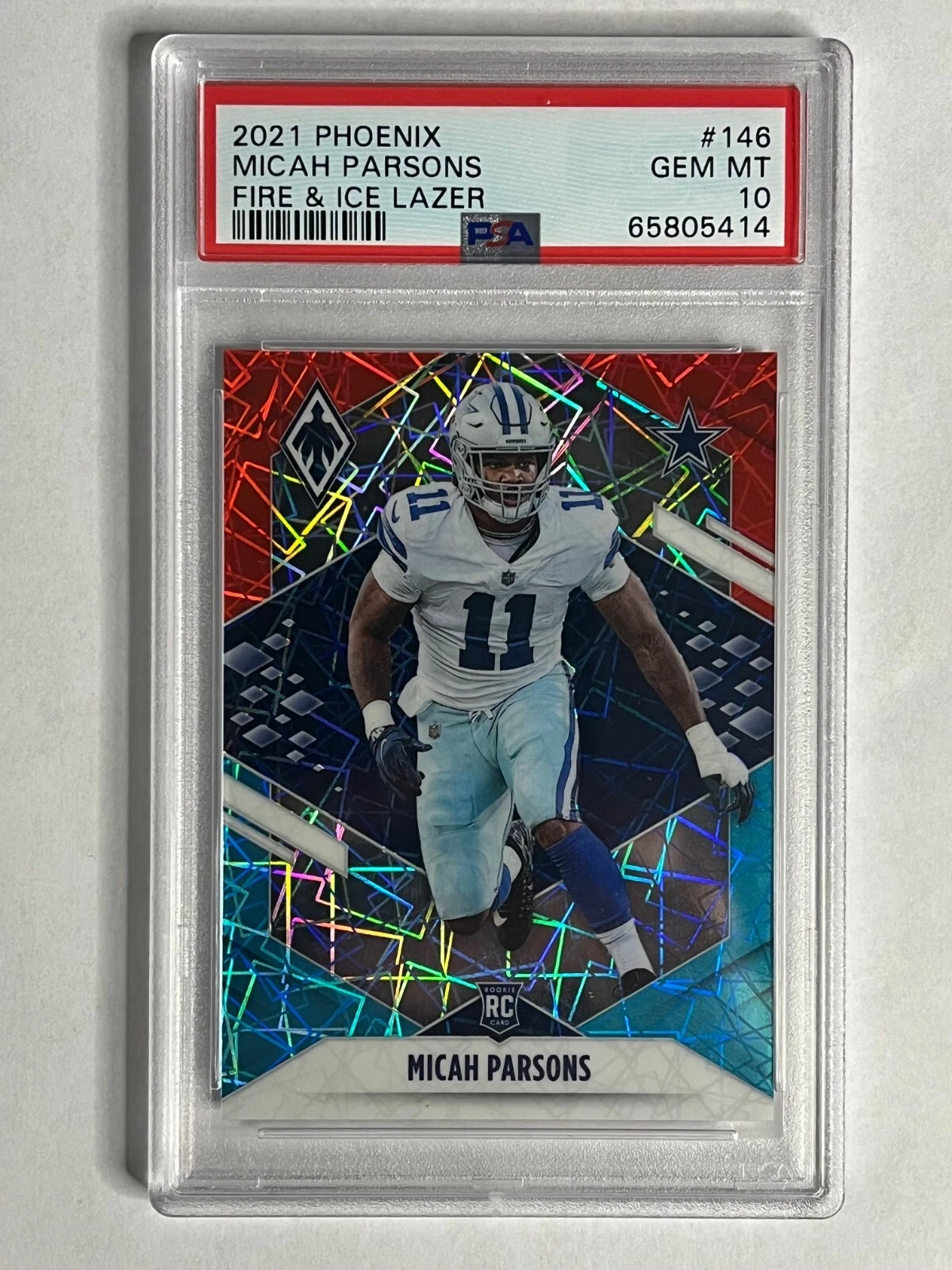Micah Parsons Panini Phoenix #146 Fire & Ice Lazer