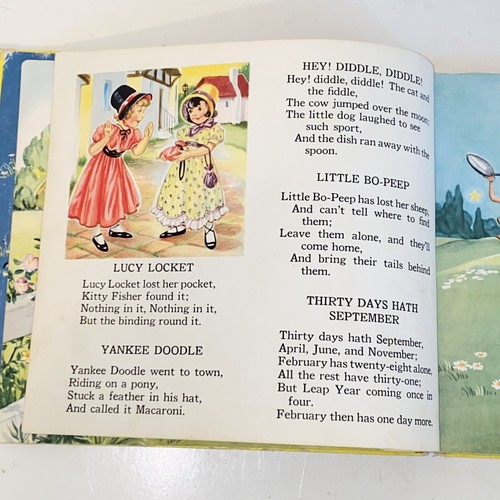 Vintage 1953 Mother Goose Rhymes Hardcover Full Color Illustrations - Picture 7 of 21